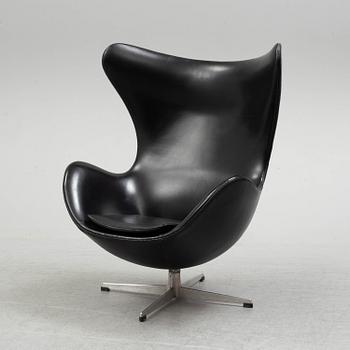 A 1960s easy chair "Egg chair" designed for Fritz Hansen, Denmark.