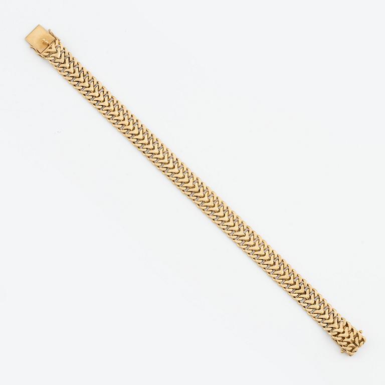 Bracelet 18K gold, "Herringbone".
