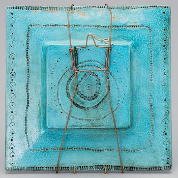 RUT BRYK, A CERAMIC PLATE. Signed Bryk.