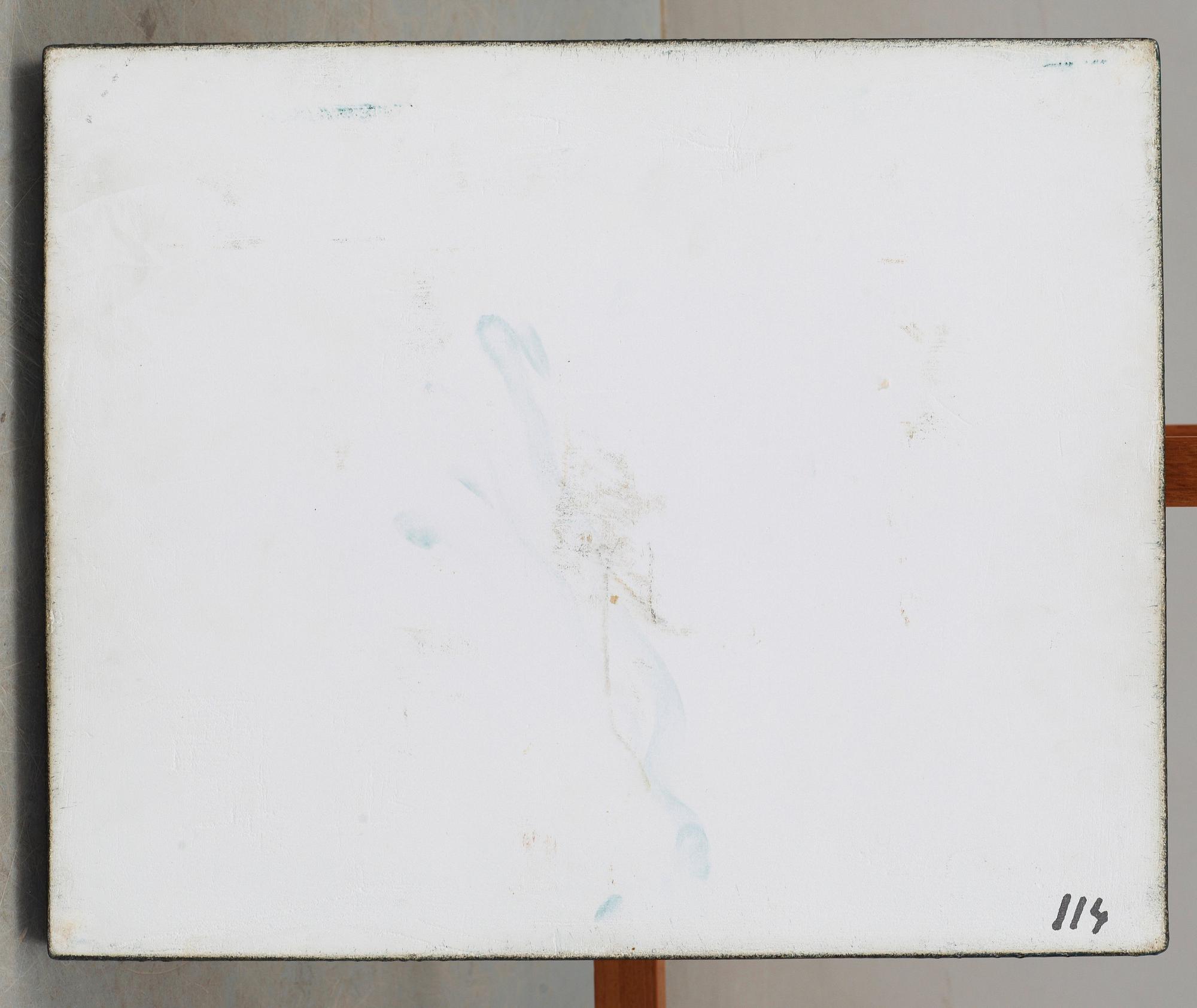 A Birger Kaipiainen stoneware and mahogany tea table, Rörstrand 1950's.