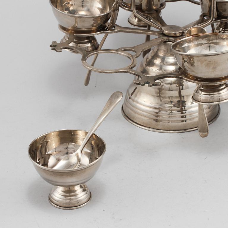 KAVIARSTÄLL, vitmetall, 1900-talets första hälft.