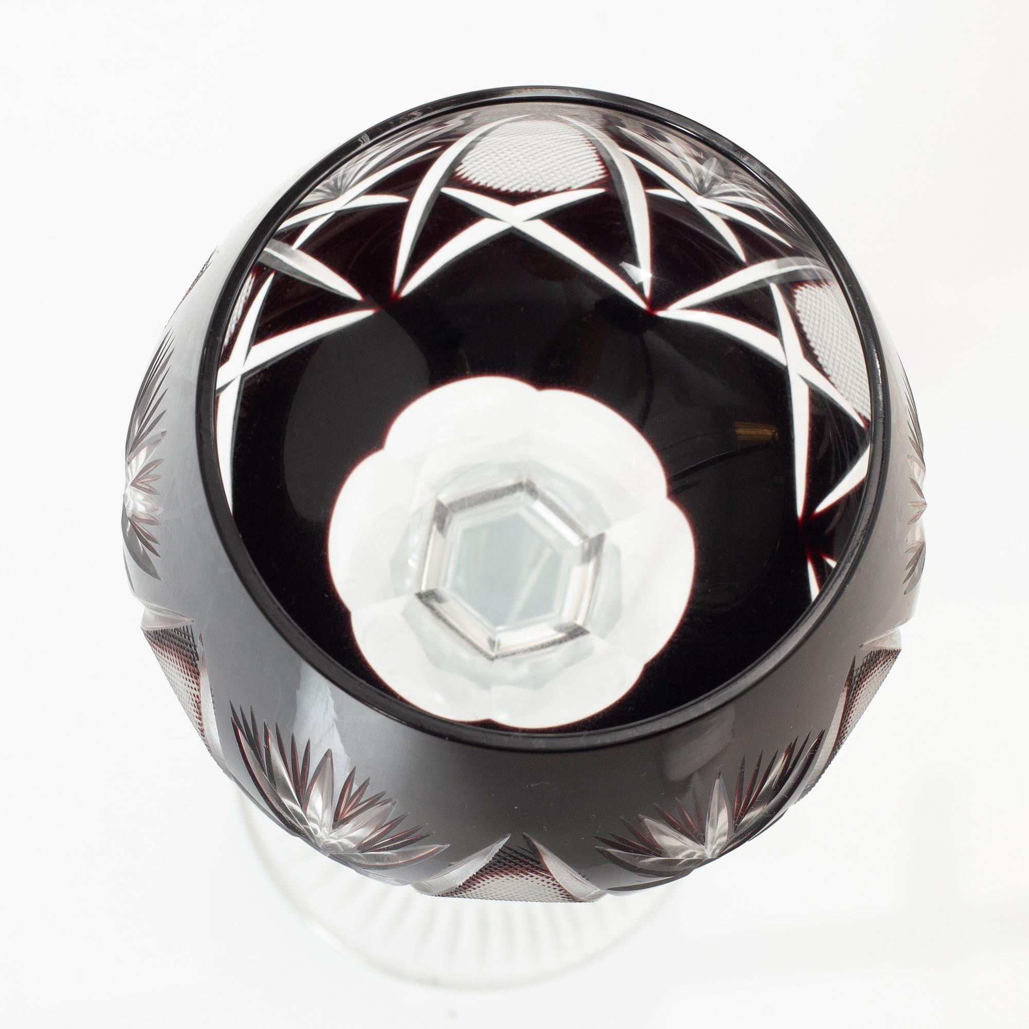 Wine glasses, 20th century (13 pcs).