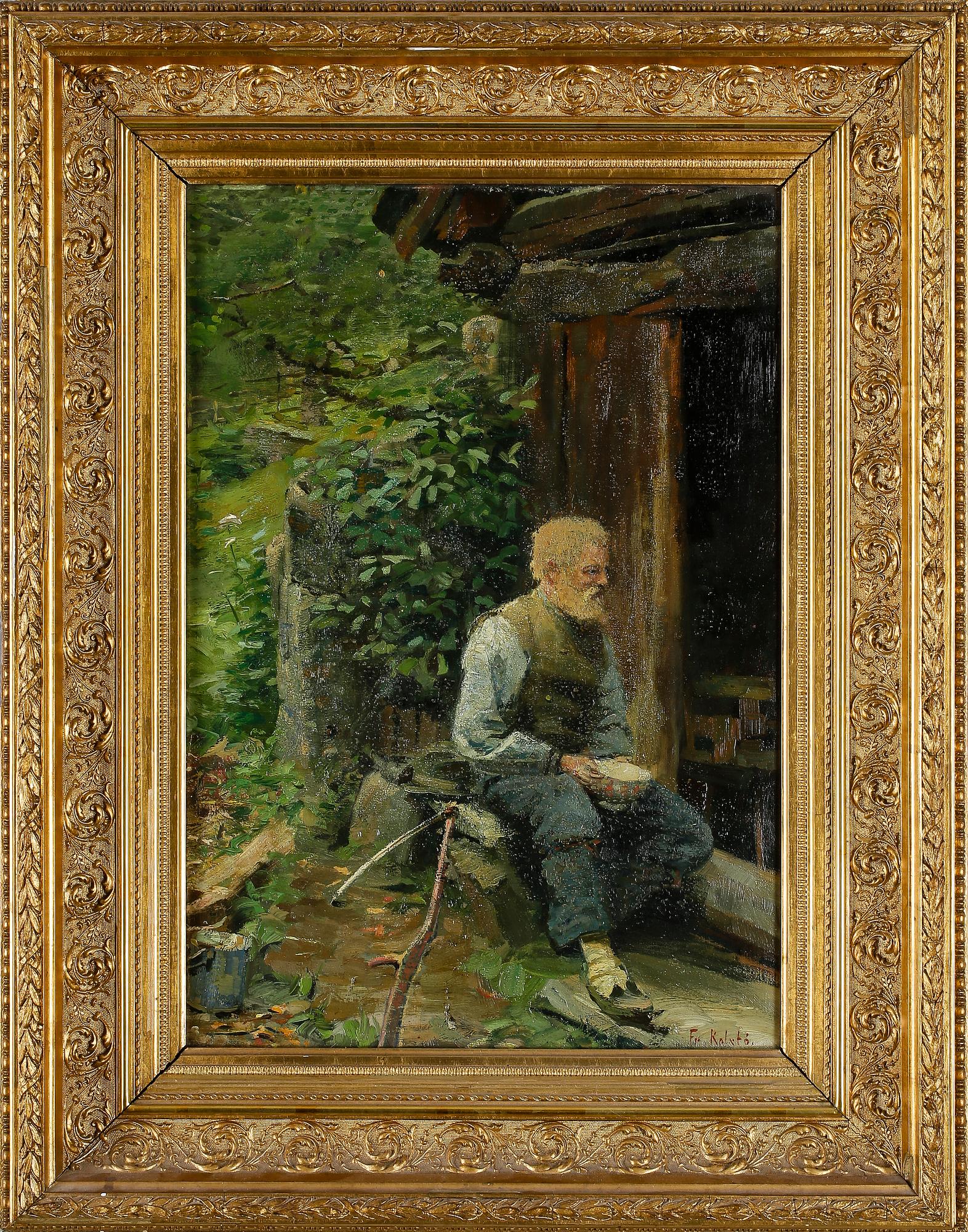 FREDRIK KOLSTØ, olja på duk, signerad.