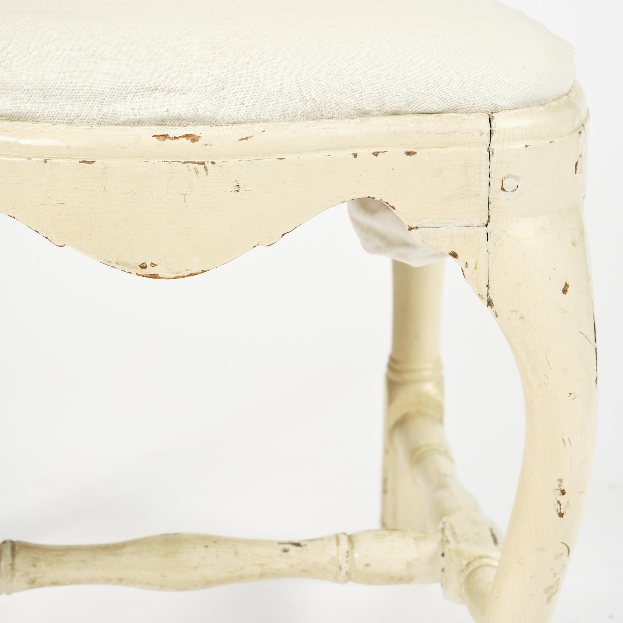 A Swedish late baroque / early rococo chair, mid 18th century.