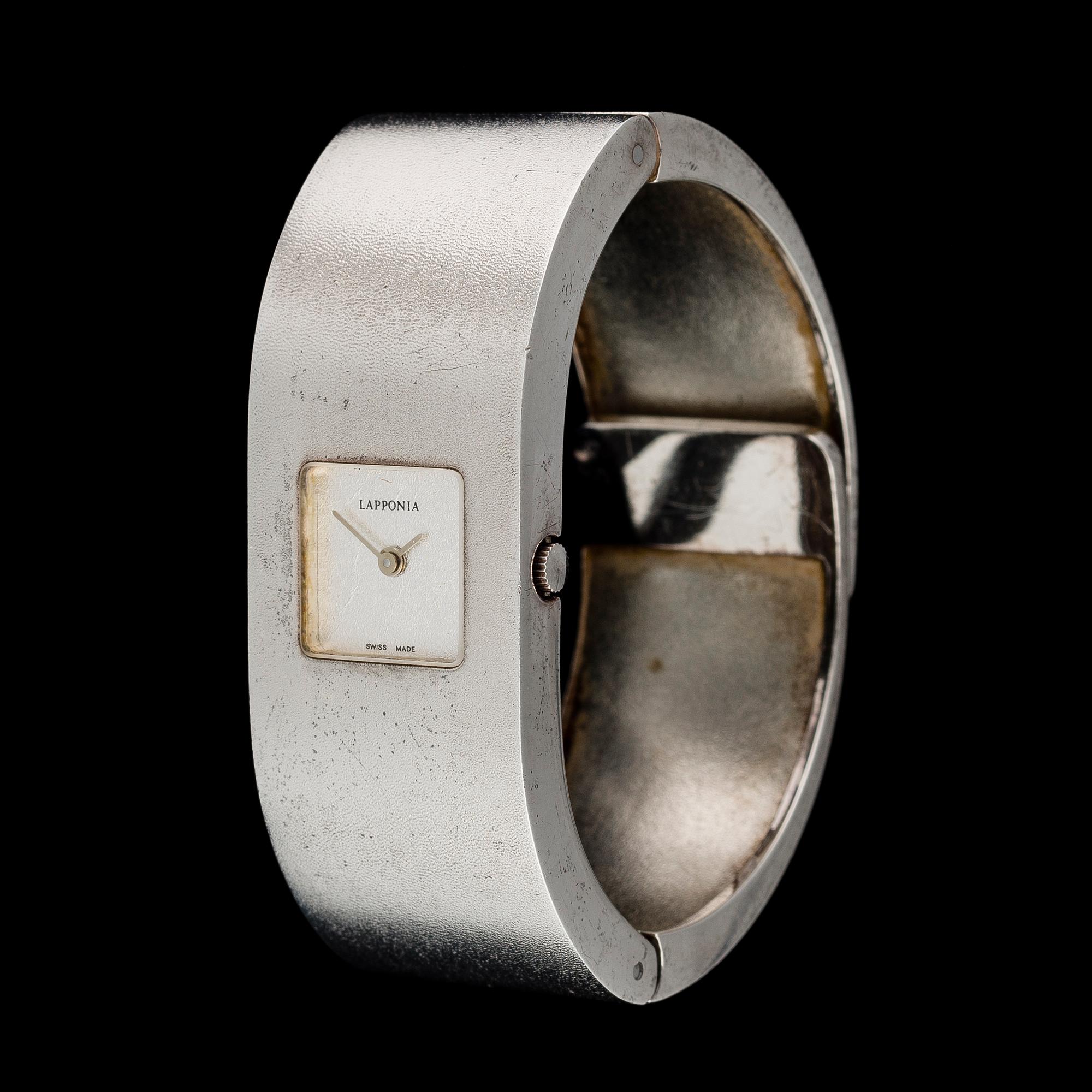 BJÖRN WECKSTRÖM, "Protos 2" armbandsur, silver. Lapponia 1980.