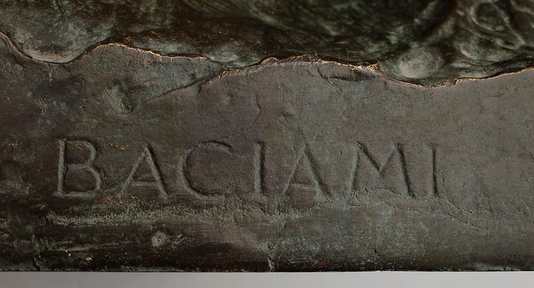 LEONARDO BAZZARO, skulptur, brons, "Baciami", 1800-/1900-tal.