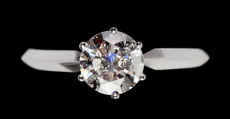 A brilliant cut diamond ring, 1.18 cts.