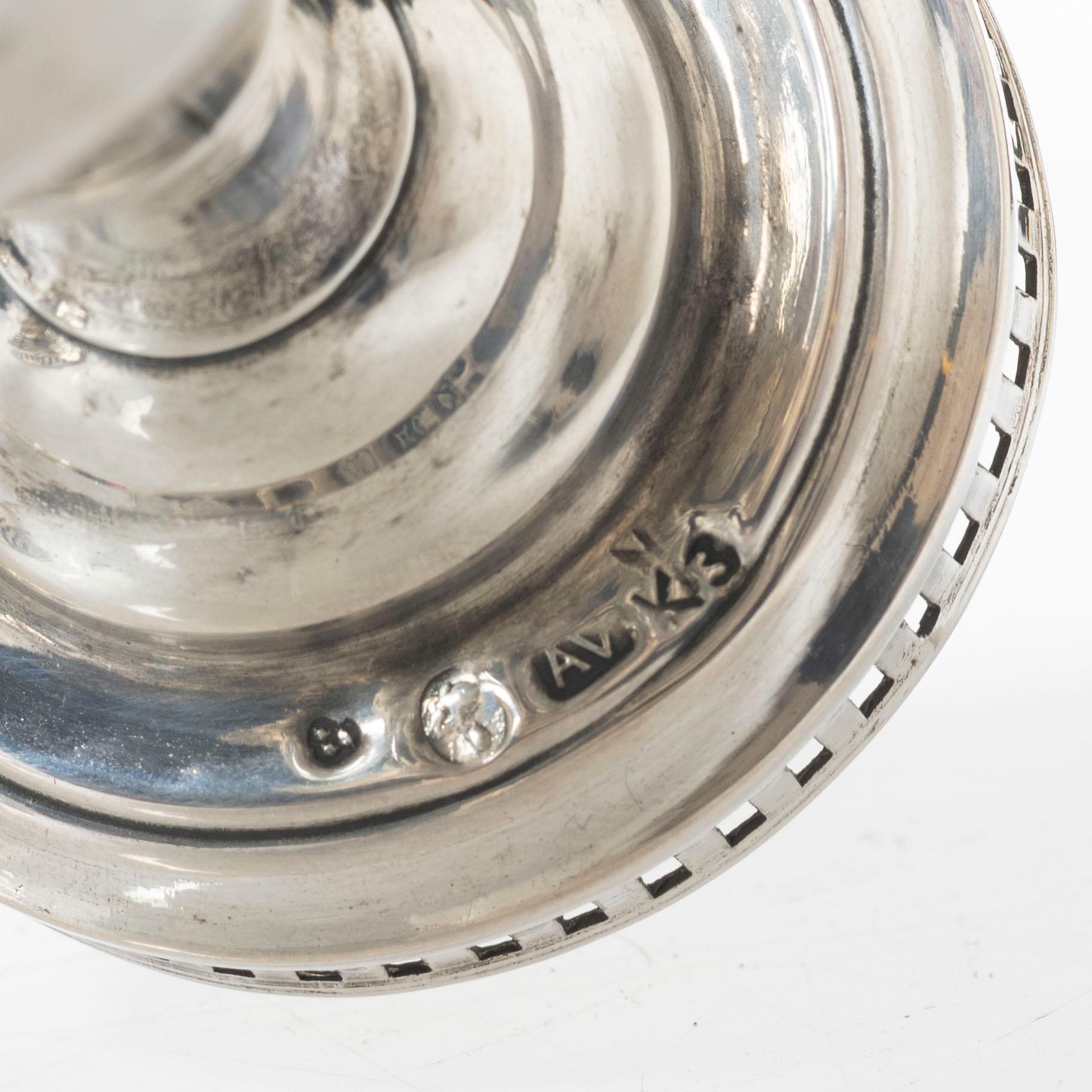 Arvid Vernström, soup ladles, a pair, silver, Eksjö 1816.