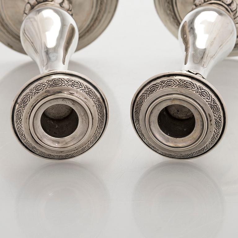 A pair of silver candlesticks, Austro-Hungarian Empire, 1867 - 1872.