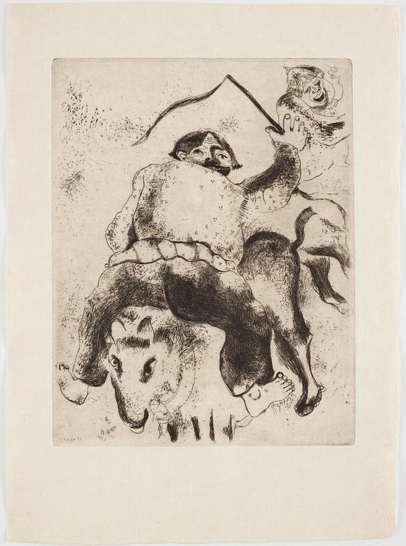 MARC CHAGALL, 21 st etsningar ur upplagan om 50 exemplar på Japan-papper, 1923-1948, (publicerad av Teriade, Paris 1948).