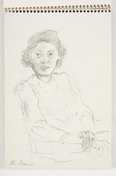 Lotte Laserstein, 3 skissböcker med blyertsteckningar.