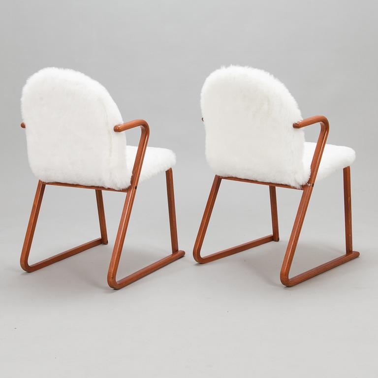 A pair of late 20th century chairs for TUA Möbler Tibro.