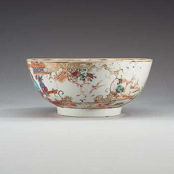 BÅLSKÅL, kompaniporslin. Qing dynastin, Qianlong (1736-95).