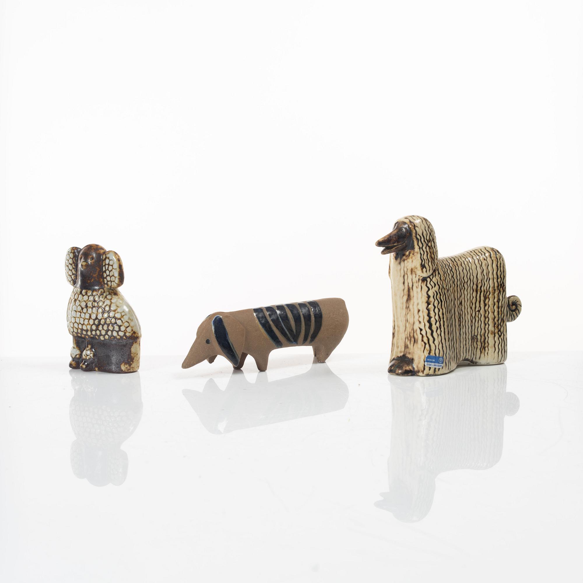 Lisa Larson, figuriner, 3 st, Gustavsberg.