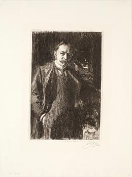 ANDERS ZORN, etsning, 1897, signerad med blyerts.