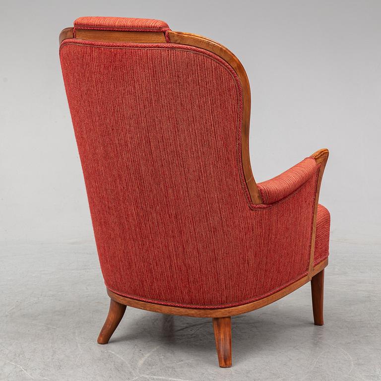 CARL MALMSTEN, a 'Vår Fru' mahogany easy chair from AB O.H. Sjögren, Tranås. Second half of the 20th century.