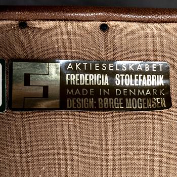 Børge Mogensen, armchair and stool model 2204  later part of the 20th century.