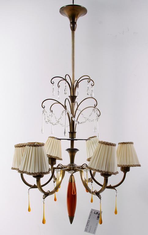 TAKARMATUR, mässing, glas, 1920-30-tal. H 89.