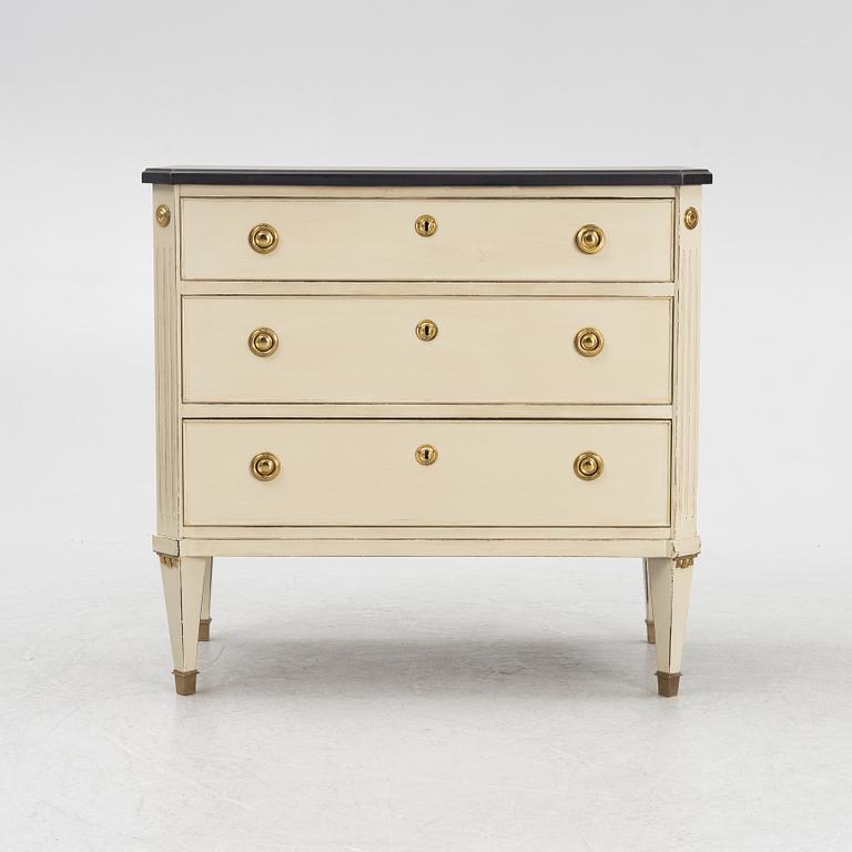 A Gustavian style chest of drawers, mid-20th Century.