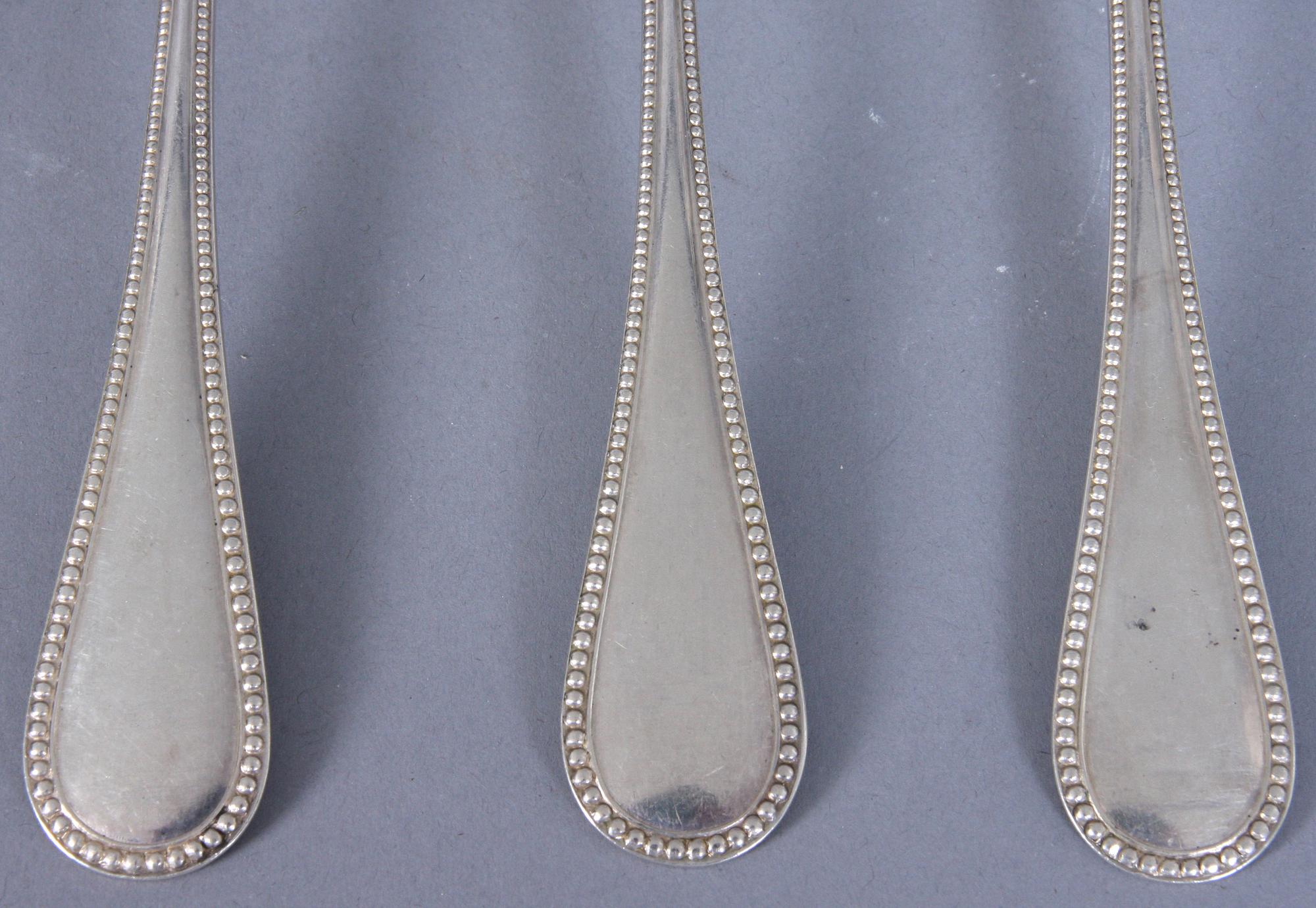 MATSKEDAR, 9, silver, delvis Firma K. Andersson, ca 550 g.