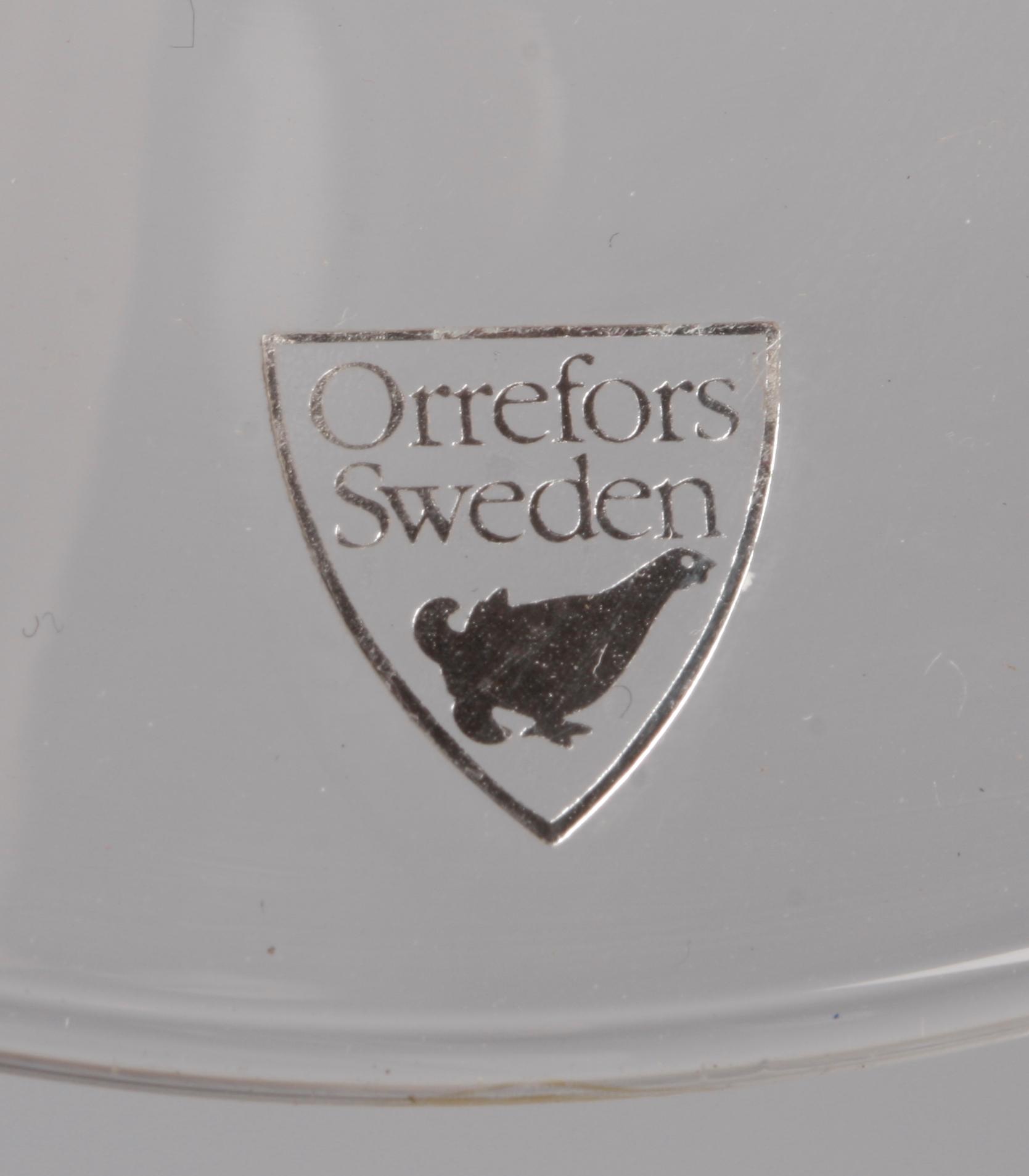 LJUSSTAKAR, ett par. Glas. Design Anne Nilsson, Orrefors. "Celeste".