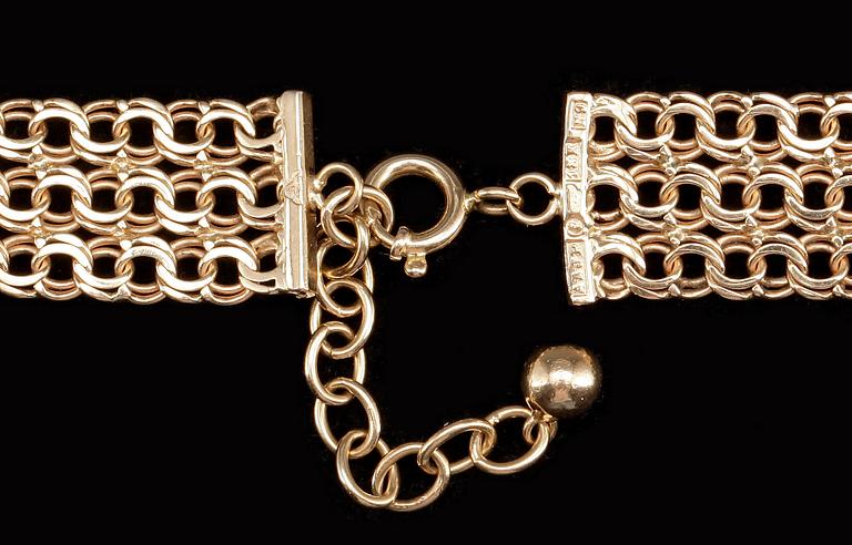 HALSKEDJA, 18k guld, Anetoft & Persson Guldsmedsfirma, Bandhagen, 1963. Vikt ca 34,2g.