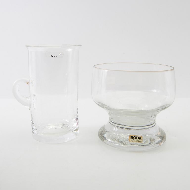 Signe Persson-Melin, Carafes, mixer and bowls  10 dlr Boda late 20th century.