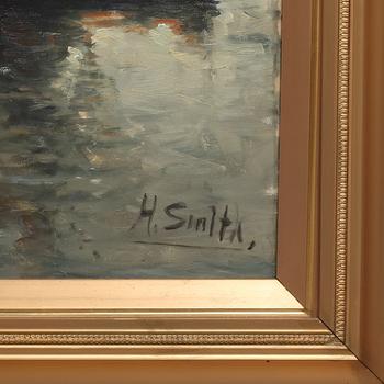 OKÄND KONSTNÄR, olja på duk, signerad H. Smith, 1900-talets första hälft.