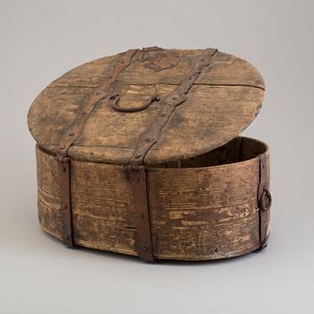 A first half of the 19th century wooden box.