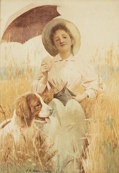 Alexander Mark Rossi, attributed to, watercolour, signed and dated 1896.