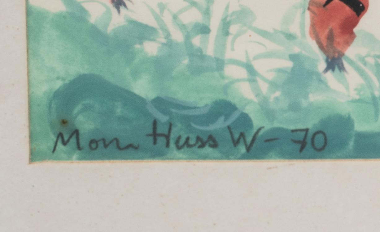 MONA HUSS WALLIN, akvarell, signerad och daterad 70.