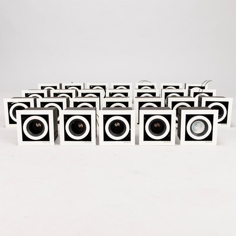 A set of 26 "Antares" spotlights by Flos, designed by F. A. Porsche, 2010s.