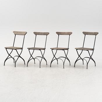 Trädgårdsstolar, 4 st, bryggerimodell, Byarums Bruk, 1900-talets andra hälft.