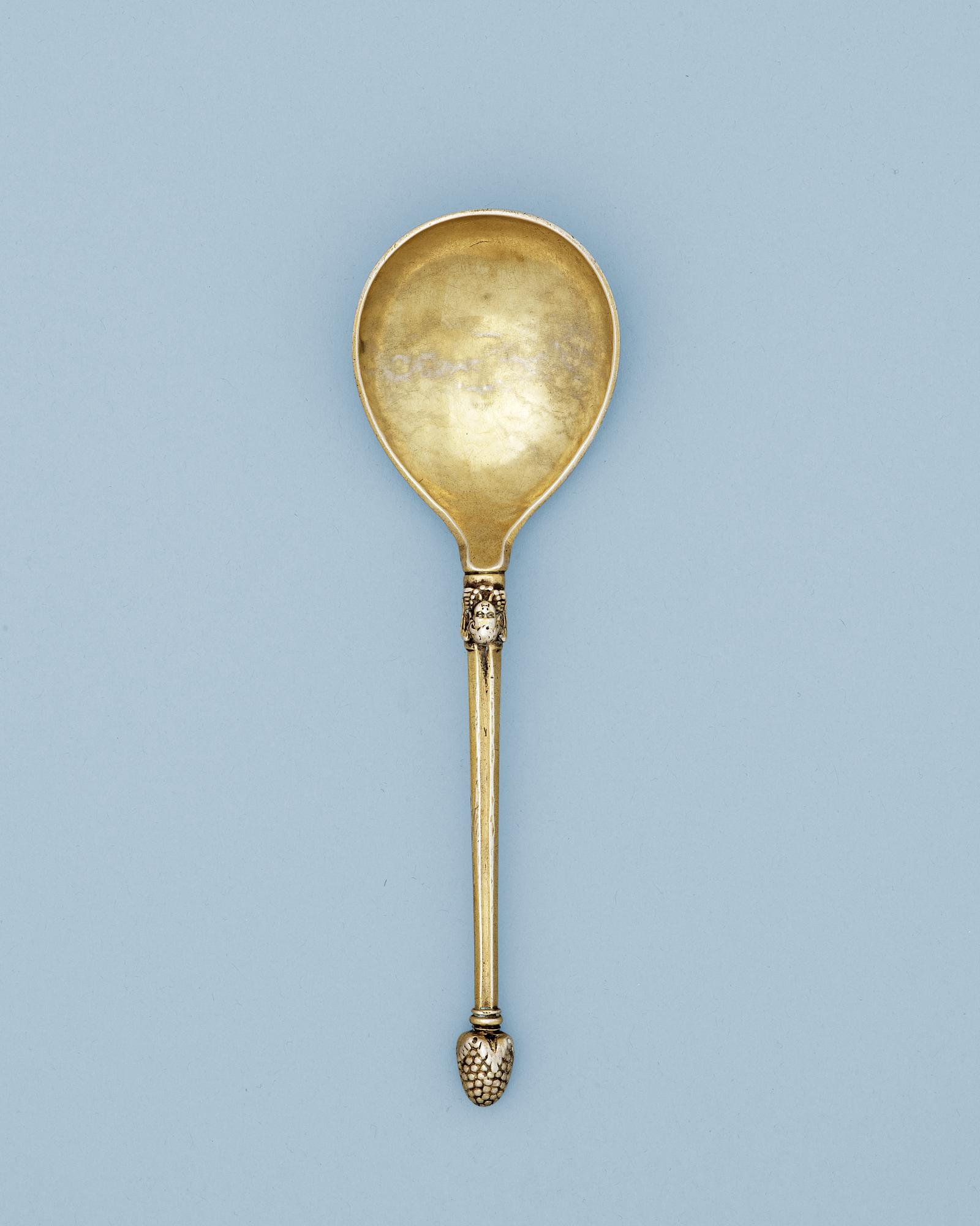 A 17th century silver-gilt spoon, un identified makers mark, possibly Norway.