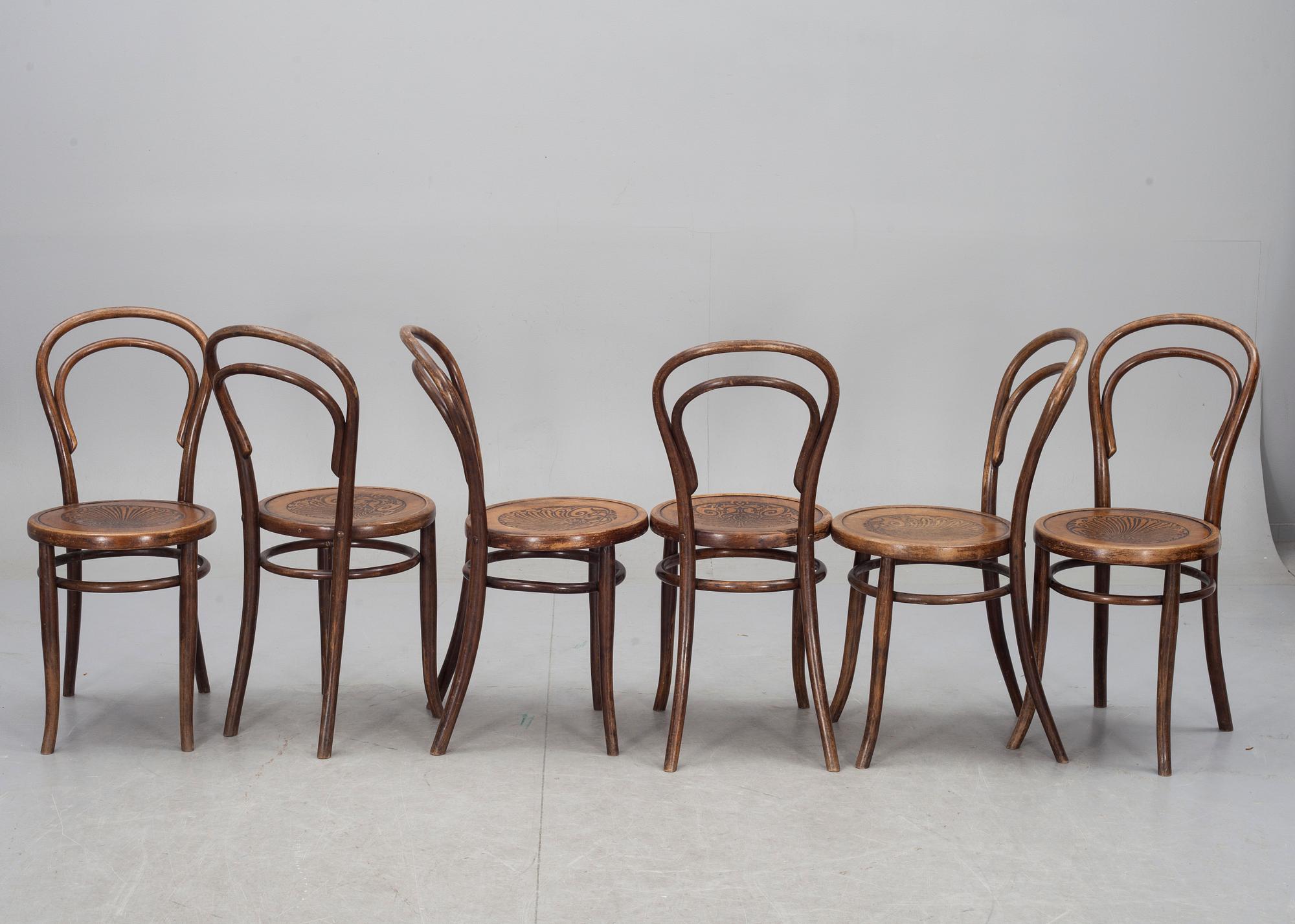 STOLAR, 6 st, Thonettyp, 1900-talets första hälft.