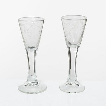 Jonas Bohlin, shot glasses, a pair, "One glass", Reijmyre, 1997.