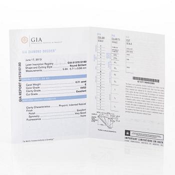 Bulgari, a platinum ring, 'Dedicata a Venezia', with brilliant-cut diamonds. With certificate and GIA dossier.