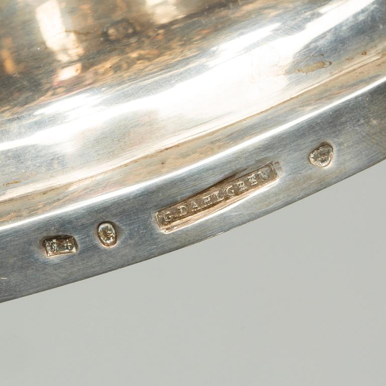 FRUKTSKÅL, silver, Gustaf Dahlgren, 1846. Ca 440 gram.