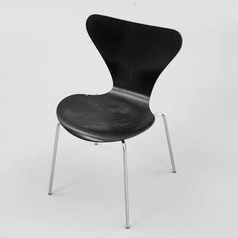 Arne Jacobsen, chairs, 4 pcs, "The Seven", Fritz Hansen, Denmark.