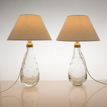 Gunnel Nyman, a pair of 1948 designed table lamps for Nuutajärvi Notsjö/ Idman Finland.