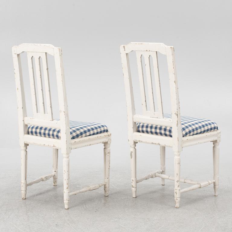 Stolar, ett par, sent 1700-tal. Gustavianska.