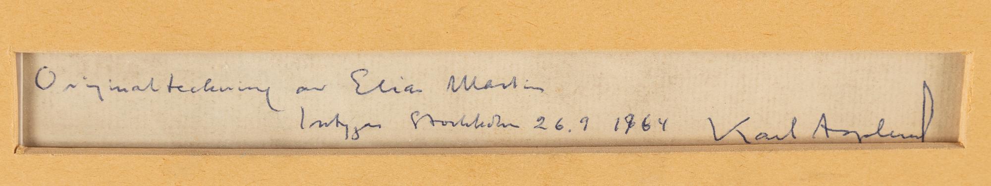 ELIAS MARTIN, attributed to,  ink wash.