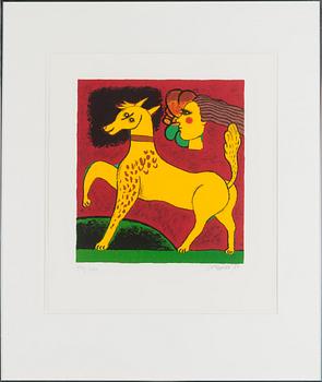 Beverloo Corneille, "Le chien au pelage jaune" (Keltaturkkinen koira).