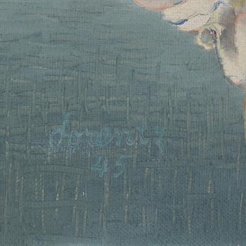 WALDEMAR LORENTZON, oil on canvas, signed and dated 1945 on verso.