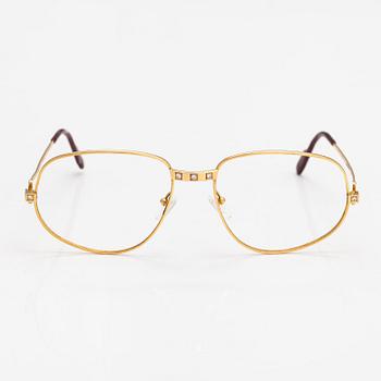 must de Cartier, Santos, a pair of eyeglass frames. Marked Cartier, Paris,  Made in France 135, 56, 16. - Bukowskis