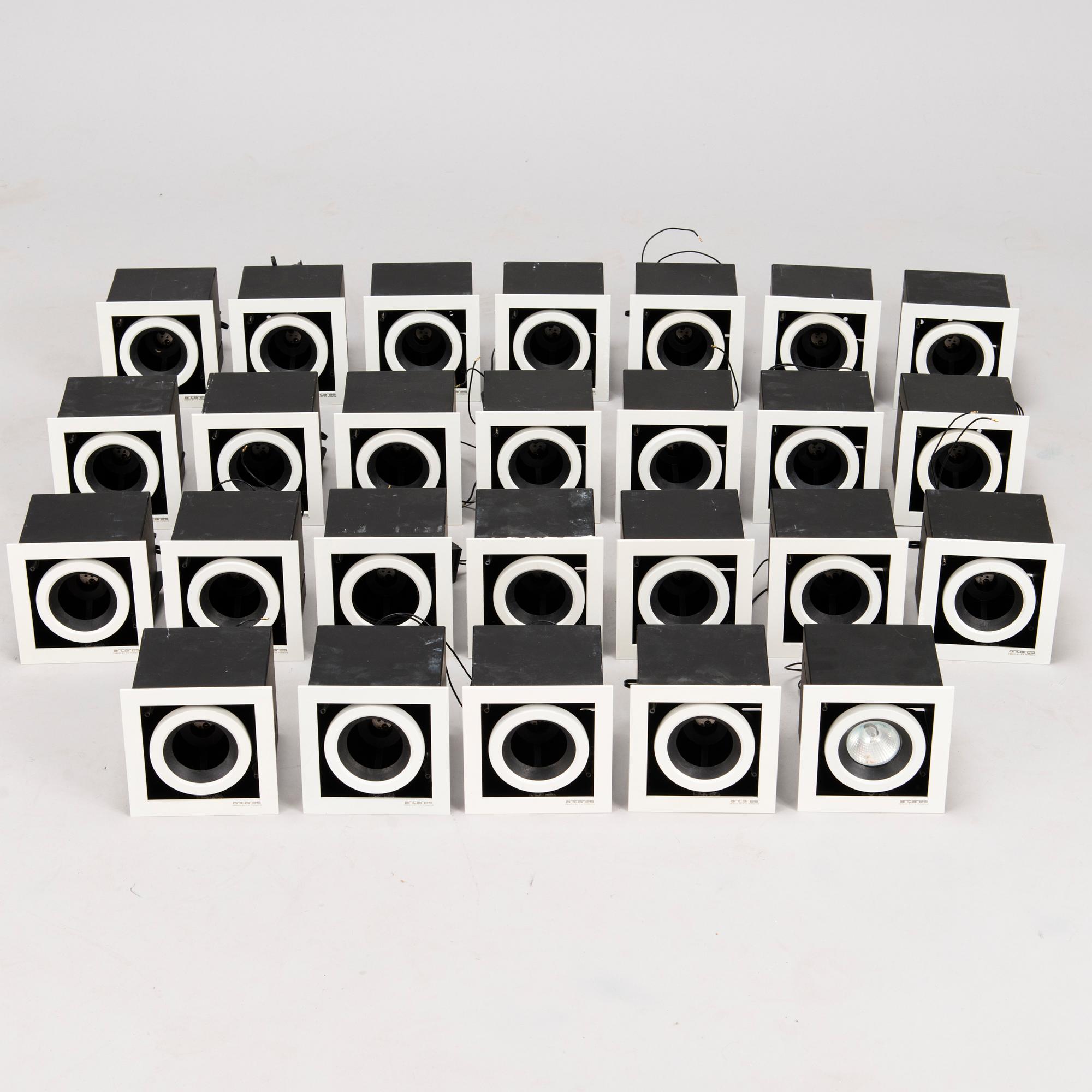 A set of 26 "Antares" spotlights by Flos, designed by F. A. Porsche, 2010s.