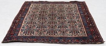 An antique Afshar rug, c. 153 x 124 cm.