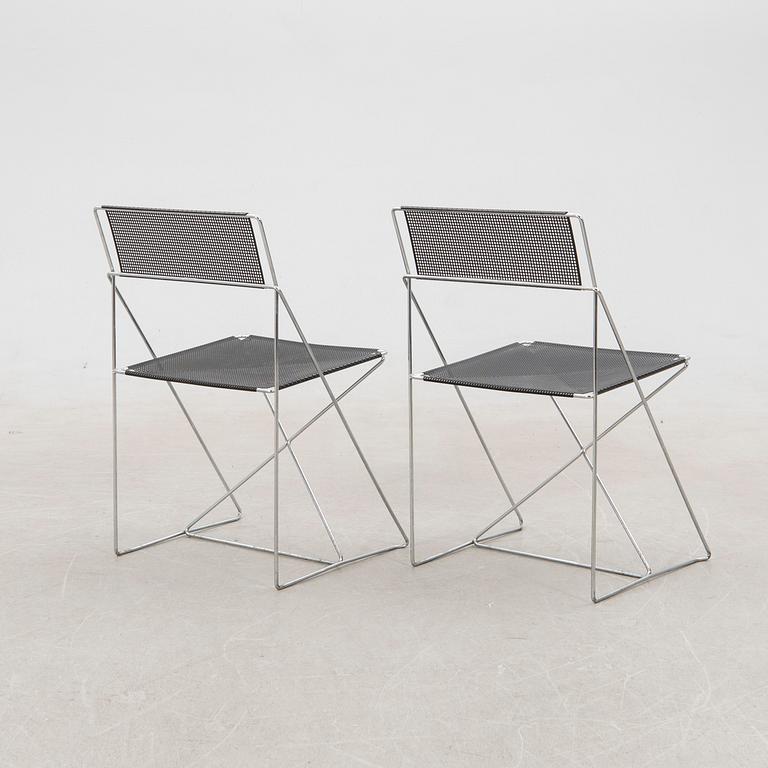 Niels Jørgen Haugesen, chairs, 1 pair, "X-Line", Hybodan, Denmark.