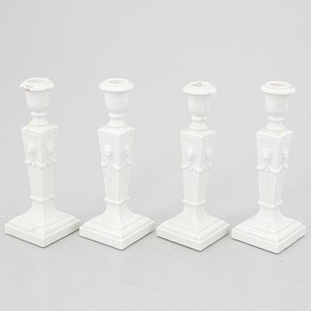 Four porcelain candlesticks, Royal Copenhagen, Denmark, 1967.