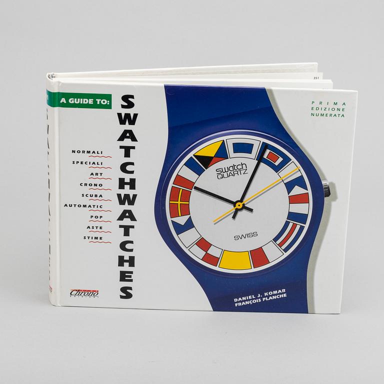 ARMBANDSUR, 3 st, samt en BOK, SWATCH.